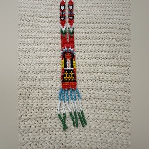 Vintage Native American Indian Seed Bead Necklace